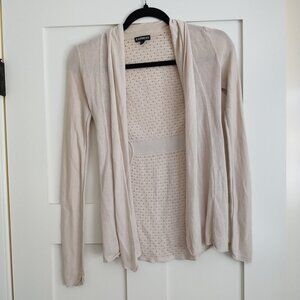 Express Long Sleeve Open-front Cardigan Sweater Cream | Size XS
